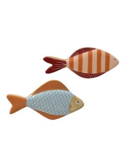 Decorazione da Parete Pesce in Legno 20x11x2,5 cm