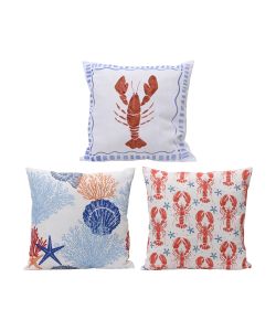 Cuscino Quadrato con Decorazioni Marine per Esterni 45x45x3 cm