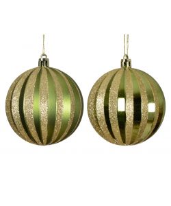 Decoris Pallina di Natale Shatterproof Verde Pino - 8 cm