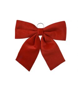 Fiocco Natalizio Rosso 48x52 cm in Poliestere con Anello