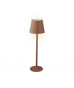 Lumineo Lampada da Tavolo Ricaricabile 9x27 cm Colore Terra