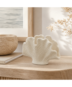 Kaemingk Vaso decorativo corallo Crema 7,5x14,6xH9,8 cm arredo casa