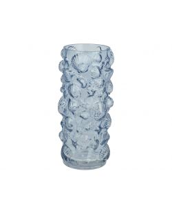 Kaemingk Vaso decorativo in vetro blu conchiglie 12xH26 cm interno