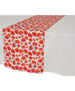 Decoris Runner da Tavolo Poppy 32x140 cm in Poliestere Impermeabile