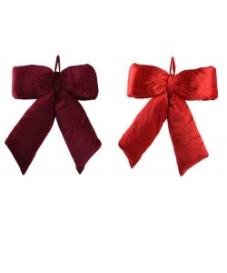 Decoris Fiocco Natalizio - Poliestere Resistente - 40x50x5 cm