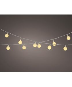 Lumineo Catena solare 2,9 m con luci a sfera bianco caldo per esterni