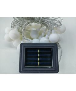 Lumineo Catena solare 2,9 m con luci a sfera bianco caldo per esterni
