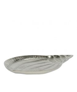 Vassoio Decorativo Argento Conchiglia 19,5x29,5 cm Elegante