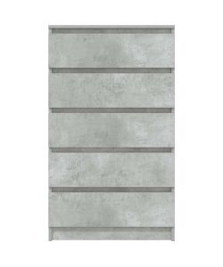 vidaXL Cassettiera Elegante Grigio Cemento 60x36x103 cm in Legno Multistrato
