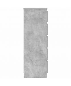 vidaXL Cassettiera Elegante Grigio Cemento 60x36x103 cm in Legno Multistrato