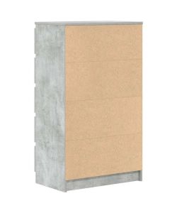 vidaXL Cassettiera Elegante Grigio Cemento 60x36x103 cm in Legno Multistrato