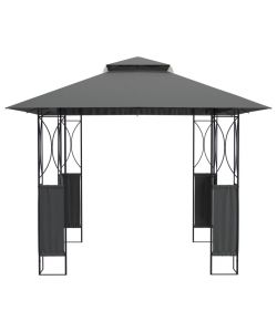 Gazebo con Tetto Antracite 300x300x270 cm Acciaio