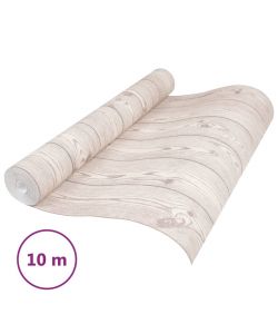 Carta da Parati 3D Venature Legno Grigia