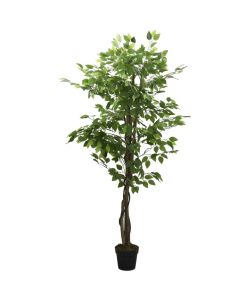 Albero di Ficus Artificiale 378 Foglie 80 cm Verde