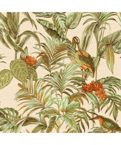 DUTCH WALLCOVERINGS Carta da Parati Bird-of-Paradise Verde