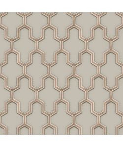 DUTCH WALLCOVERINGS Carta da Parati Geometric Oro e Verde