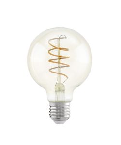 Lampadina Globo Led Spirale Ambra E27 4W