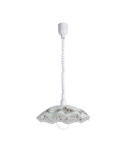 Eglo Lampada a Sospensione in Vetro Satinato - Bianco - d.42 H110