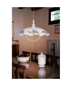 Eglo Lampada a Sospensione in Vetro Satinato - Bianco - d.42 H110