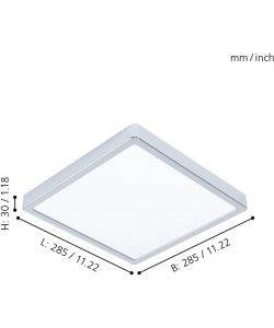 Plafoniera LED Fueva5 Rettangolare Bianca 20,5W 4000K