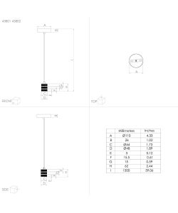 Sospensione Yorth Argento E27 40W