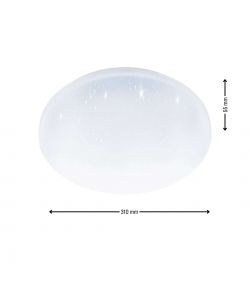 Eglo Plafoniera Led Pogliola Bianco Cristallo - 310mm 15,6W 1900lm