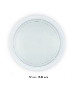 Eglo Plafoniera Planet 1 E27 Moderna Rotonda Bianca 290x85 h mm