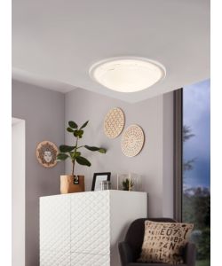 Eglo Plafoniera Planet 1 E27 Moderna Rotonda Bianca 290x85 h mm