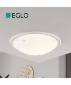 Eglo Plafoniera Planet 1 E27 Moderna Rotonda Bianca 290x85 h mm