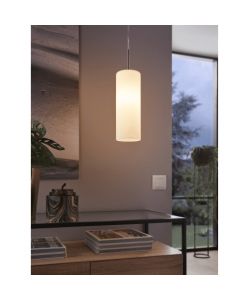 Eglo Lampada a sospensione Troy 3 Nickel Satinato H1100 mm Design Moderno