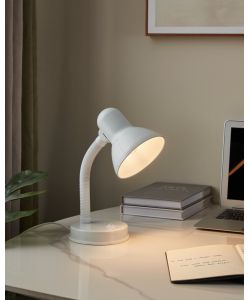 Eglo Lampada da Tavolo Basic Bianco 300 mm Design Minimalista E27