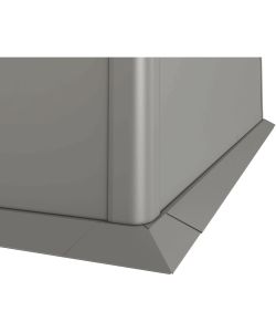 Biohort Bordo di protezione falciatura grigio quarzo 1,5x1,5 m metallo