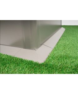 Bordo di Protezione Falciatura in Acciaio Grigio 214 cm per Giardino