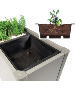 Biohort Inserto Fioriera Belvedere 4 Pz. Plastica 0,5x0,5m - Drenaggio Efficiente