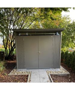 Biohort Casetta da Giardino Portaattrezzi AvantGarde A3 Porta due battenti Grigio quarzo 4,33 mq