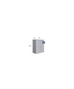 Biohort Armadio per attrezzi Misura 150 grigio scuro metallizzato 155x83 cm