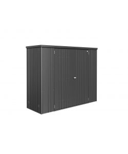 Biohort Armadio da Esterno 191x83 cm Grigio Scuro Metallizzato