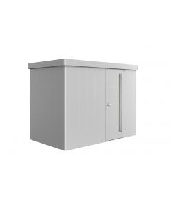 Casetta da giardino Neo 1C porta standard, argento-metallico