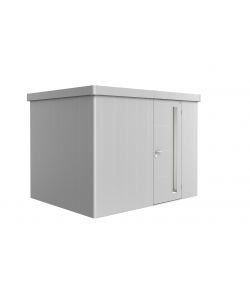 Casetta da giardino Neo 2C porta standard, argento-metallico