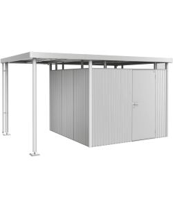 Biohort tettoia laterale per casetta da giardino argento 150x275 cm