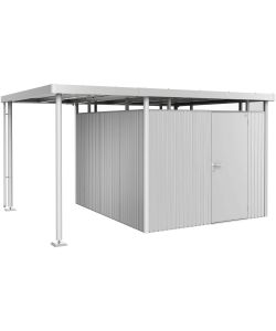 Biohort Tettoia Laterale per Casetta HighLine 5 Argento Metallizzato 150x315 cm