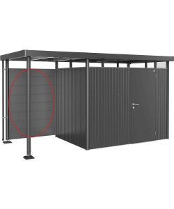 Biohort parete posteriore grigia per tetto laterale H2-H5 134x181 cm