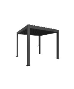 Biohort Pergola 3x3 Grigio Scuro Metallizzato per Esterni Copertura Metallo