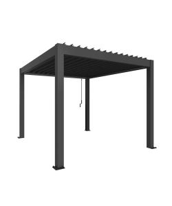 Biohort Pergola Grigio Scuro 3,5x3m in Metallo per Esterni con Ombra