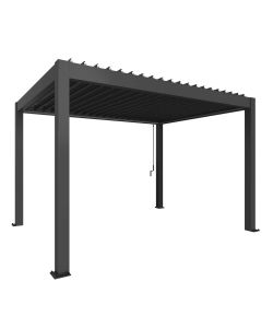 Biohort Pergola grigio scuro metallizzato 4,05 x 3,12 m per esterni