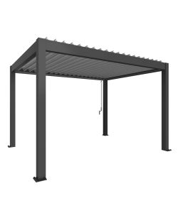 Biohort Pergola Grigio Scuro e Argento Metallizzato 4x3m per Esterni