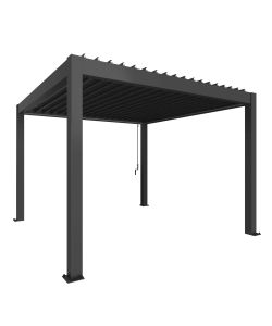 Biohort Pergola Grigio Scuro 3,68 x 3,68 m in Metallo per Esterni