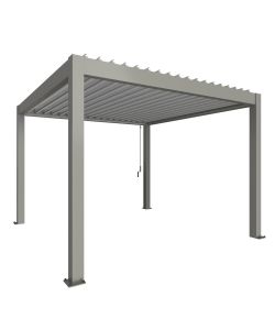 Biohort Pergola 3,5x3,5 m Grigio Quarzo e Argento Metallizzato