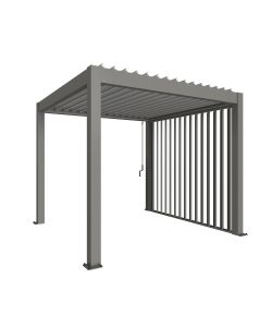 Biohort Parete Laterale Lamelle Grigio Quarzo 2,35x3,27m per Pergola