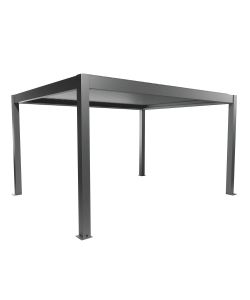 Biohort Pergola grigio quarzo 460x368 cm in metallo con lamelle a sandwich